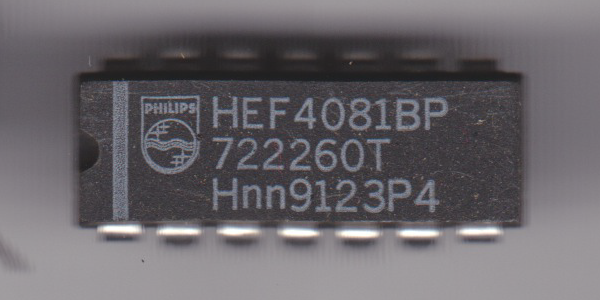 1pc Philips HEF4081BP Quad 2-input AND gate 14 Pin Dip